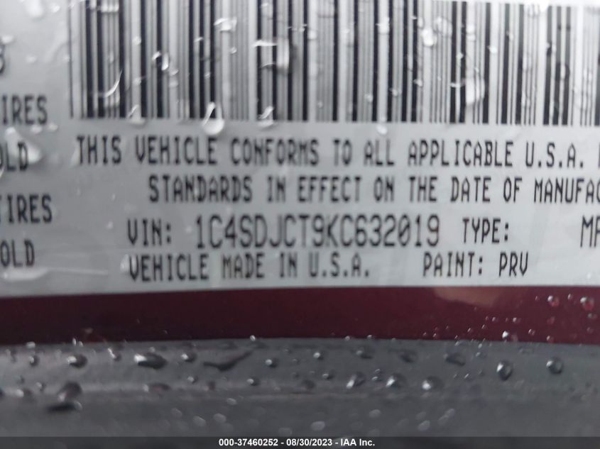 2019 DODGE DURANGO R/T - 1C4SDJCT9KC632019