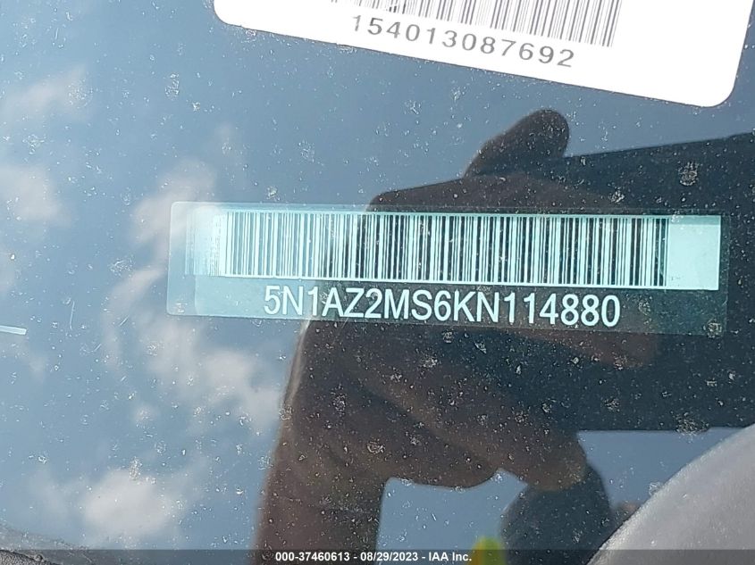 2019 NISSAN MURANO S/SL/SV/PLATINUM - 5N1AZ2MS6KN114880