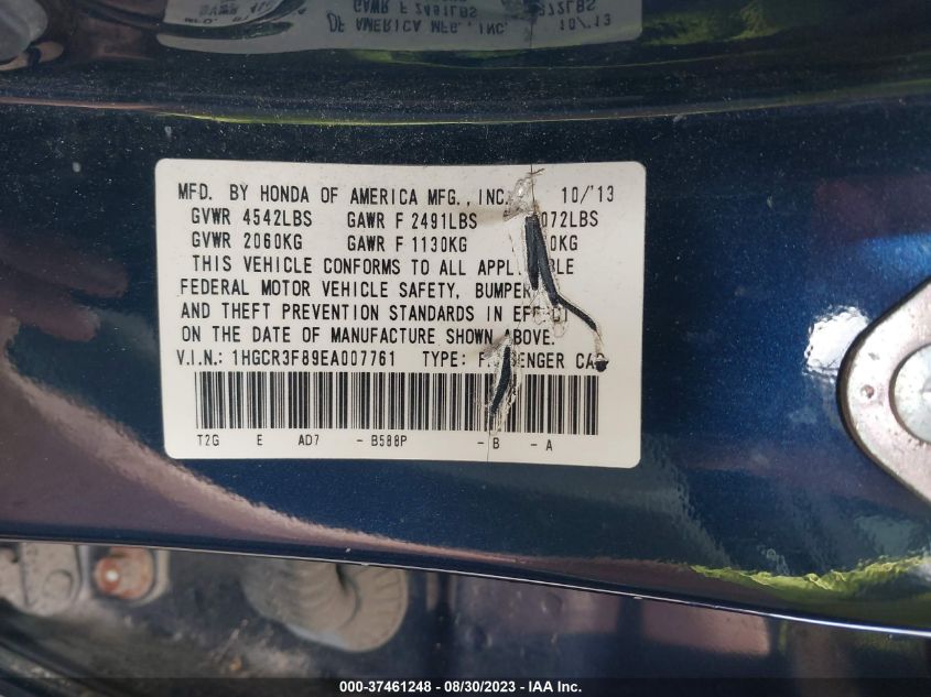 2014 HONDA ACCORD SEDAN EX-L - 1HGCR3F89EA007761