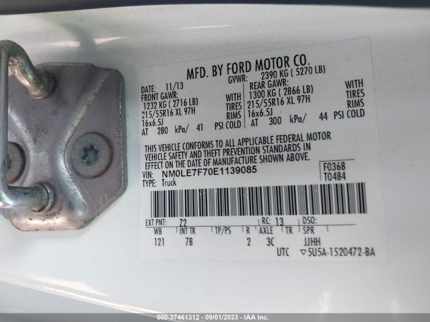 2014 FORD TRANSIT CONNECT XLT - NM0LE7F70E1139085