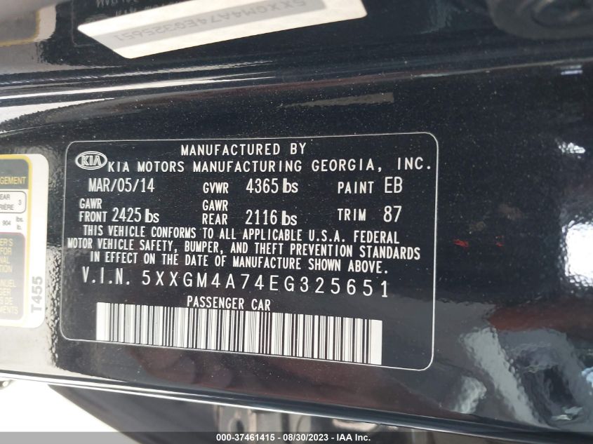 2014 KIA OPTIMA LX - 5XXGM4A74EG325651