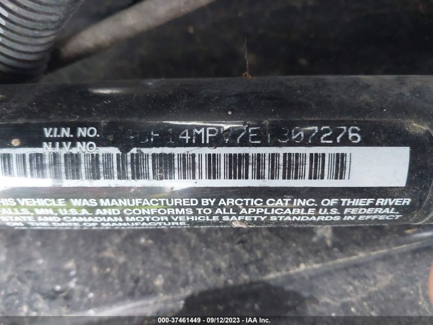 2014 ARCTIC CAT WILDCAT 4UF14MPV7ET307276