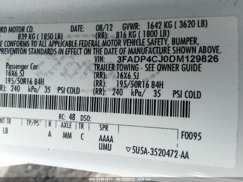 2013 FORD FIESTA TITANIUM - 3FADP4CJ0DM129826