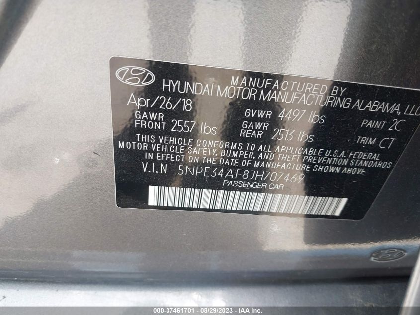 2018 HYUNDAI SONATA LIMITED - 5NPE34AF8JH707469