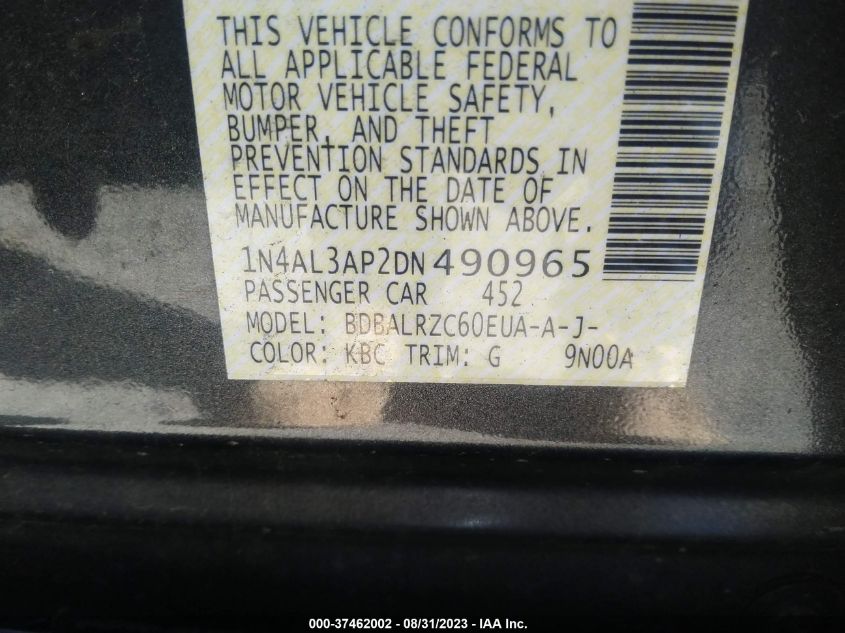 2013 NISSAN ALTIMA 2.5/S/SV/SL - 1N4AL3AP2DN490965