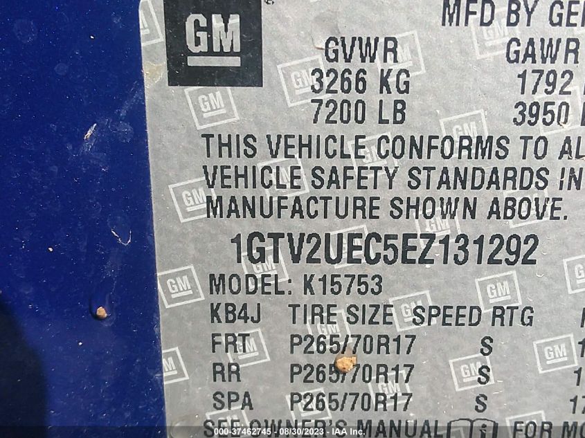 2014 GMC SIERRA 1500 SLE - 1GTV2UEC5EZ131292