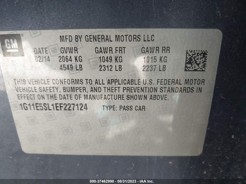 2014 CHEVROLET MALIBU LT - 1G11E5SL1EF227124