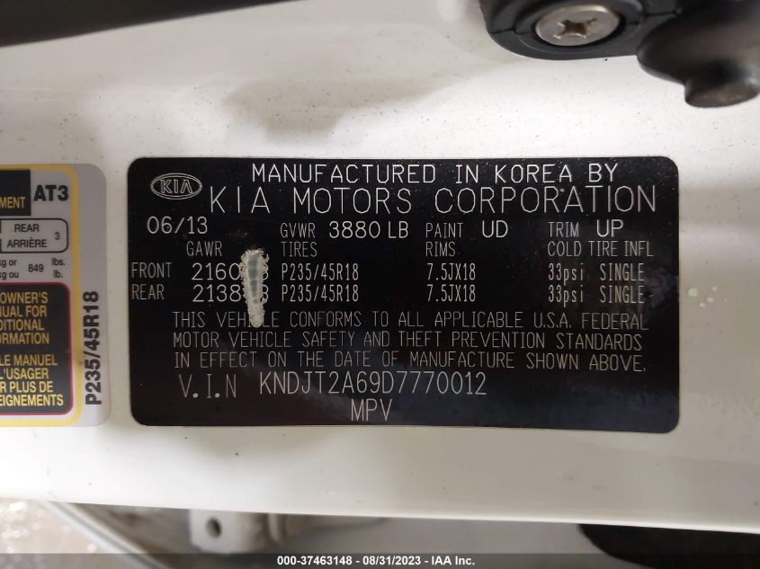 2013 KIA SOUL ! - KNDJT2A69D7770012