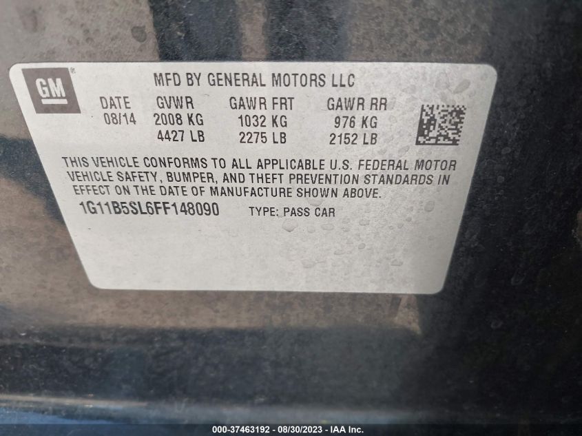 2015 CHEVROLET MALIBU LS - 1G11B5SL6FF148090