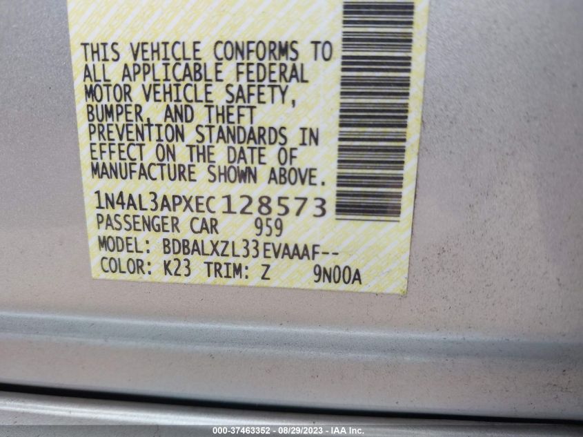 2014 NISSAN ALTIMA 2.5 SL - 1N4AL3APXEC128573