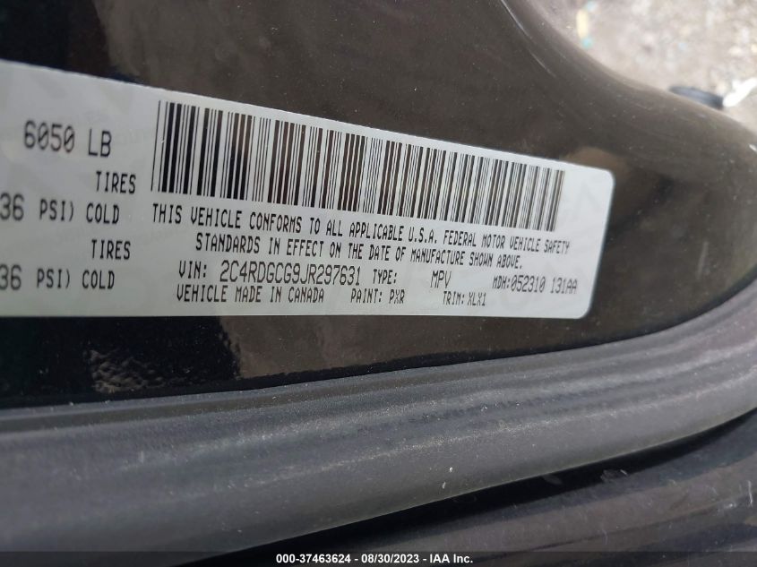 2018 DODGE GRAND CARAVAN SXT - 2C4RDGCG9JR297631
