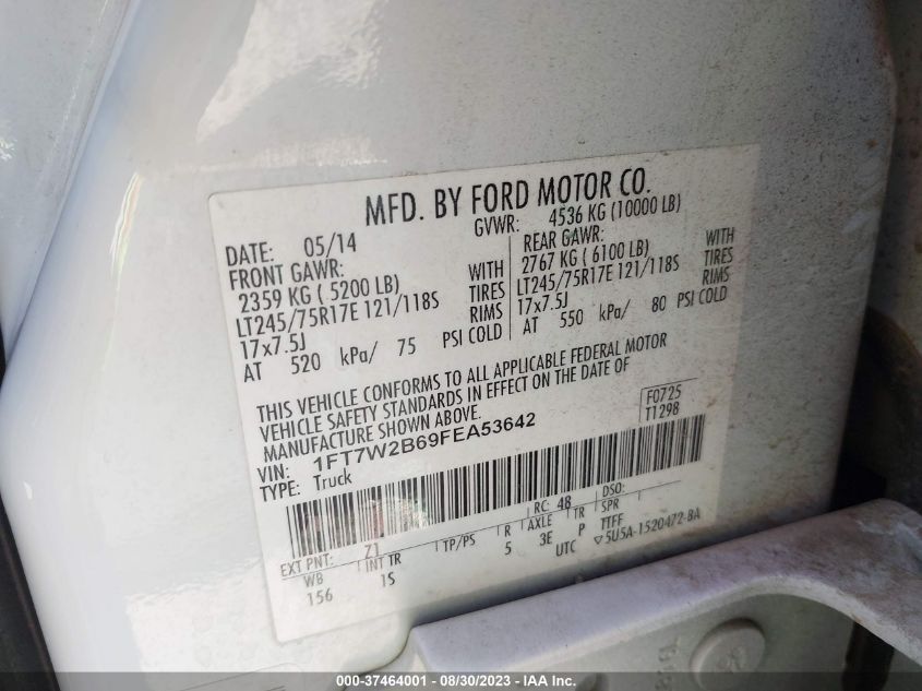 2015 FORD SUPER DUTY F-250 SRW LARIAT/PLATINUM - 1FT7W2B69FEA53642