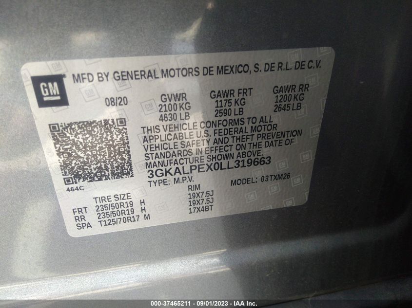 2020 GMC TERRAIN SLT - 3GKALPEX0LL319663