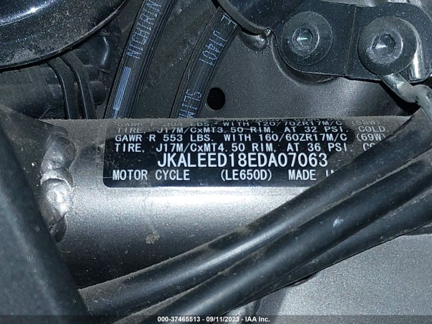 2014 KAWASAKI KLE650 D JKALEED18EDA07063