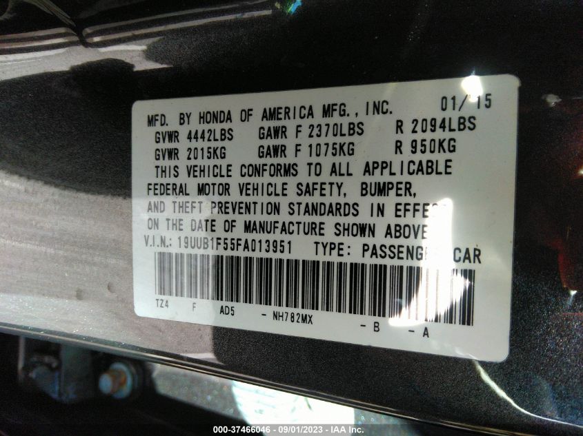 2015 ACURA TLX TECH - 19UUB1F55FA013951