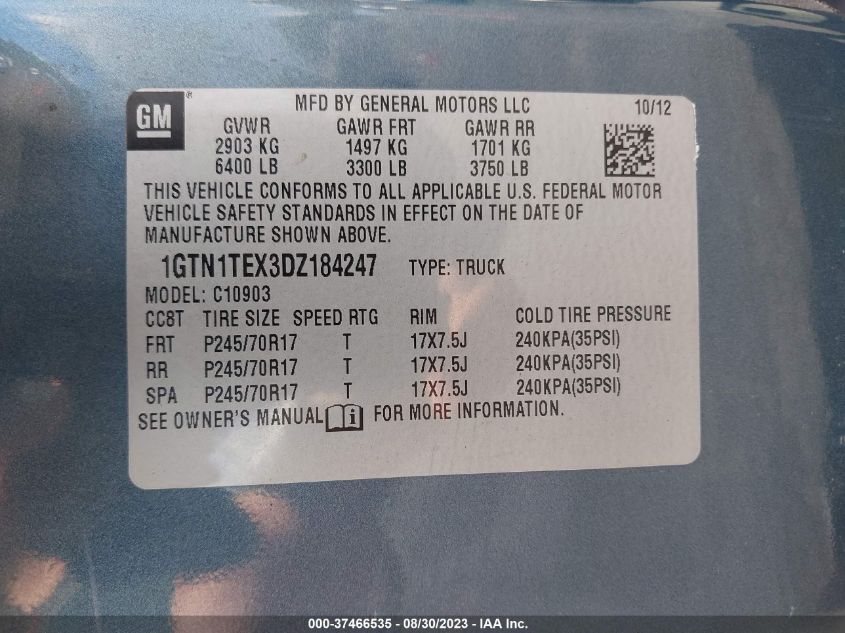 2013 GMC SIERRA 1500 WORK TRUCK - 1GTN1TEX3DZ184247