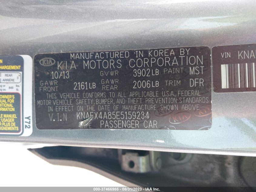 2014 KIA FORTE EX - KNAFX4A85E5159234