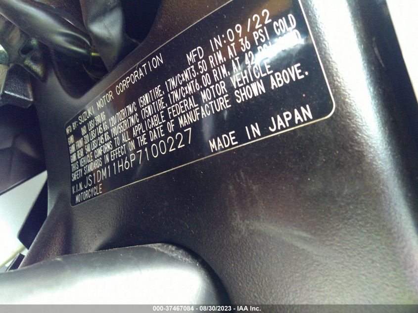 2023 SUZUKI GSX-R1000 R JS1DM11H6P7100227