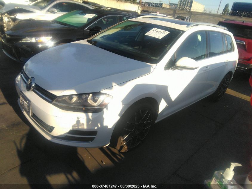 2015 VOLKSWAGEN GOLF SPORTWAGEN TDI SEL 3VWCA7AU2FM504086
