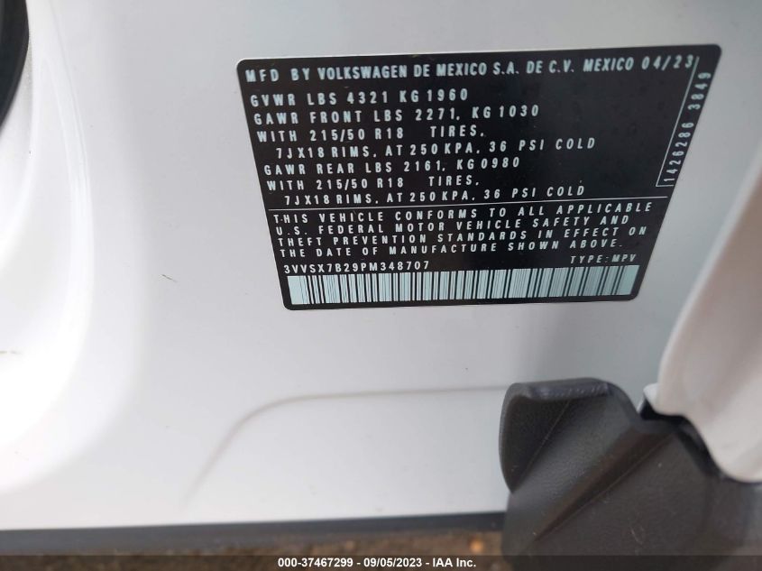 2023 VOLKSWAGEN TAOS 1.5T SE - 3VVSX7B29PM348707