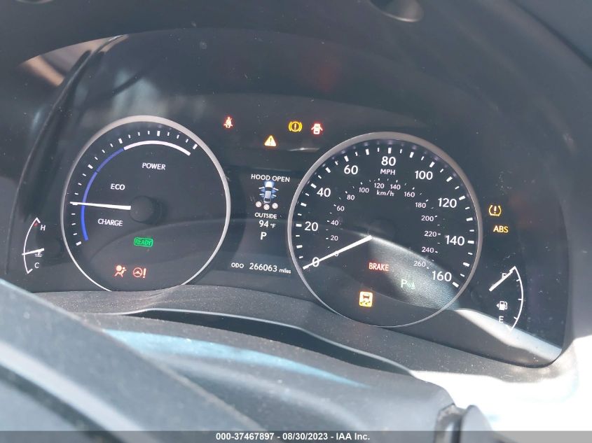 2013 LEXUS ES 300H HYBRID JTHBW1GGXD2023195