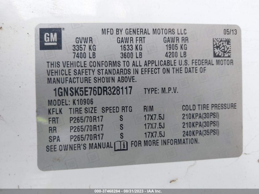 2013 CHEVROLET SUBURBAN COMMERCIAL - 1GNSK5E76DR328117