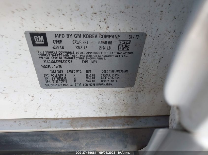 2014 BUICK ENCORE PREMIUM - KL4CJDSBXEB537321