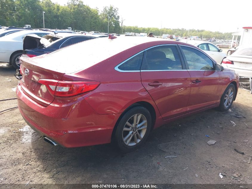 2015 HYUNDAI SONATA 2.4L SE - 5NPE24AF9FH026604