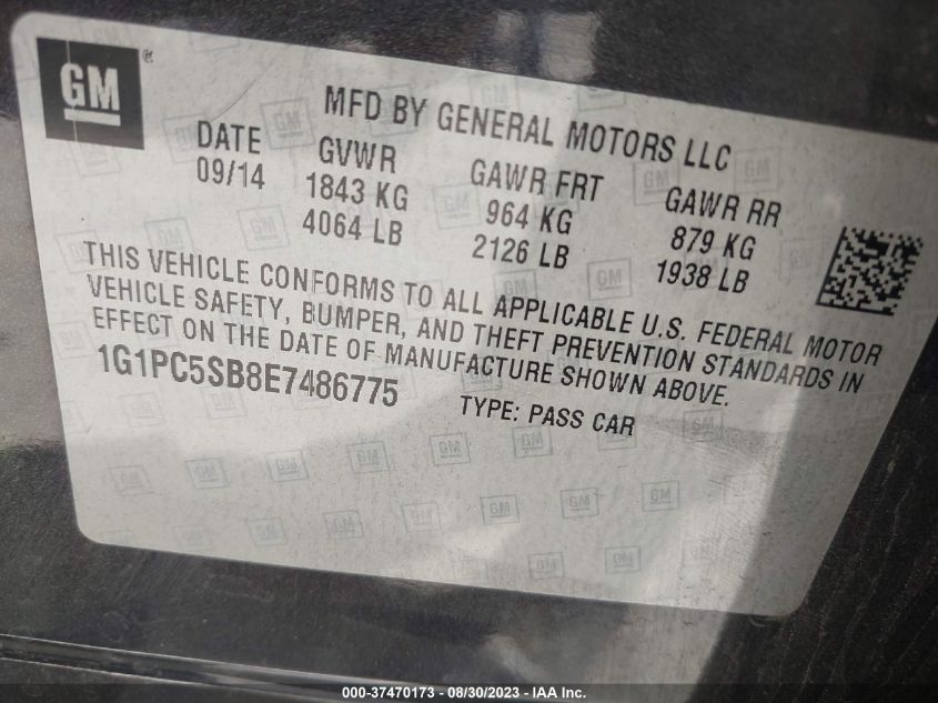 2014 CHEVROLET CRUZE 1LT - 1G1PC5SB8E7486775