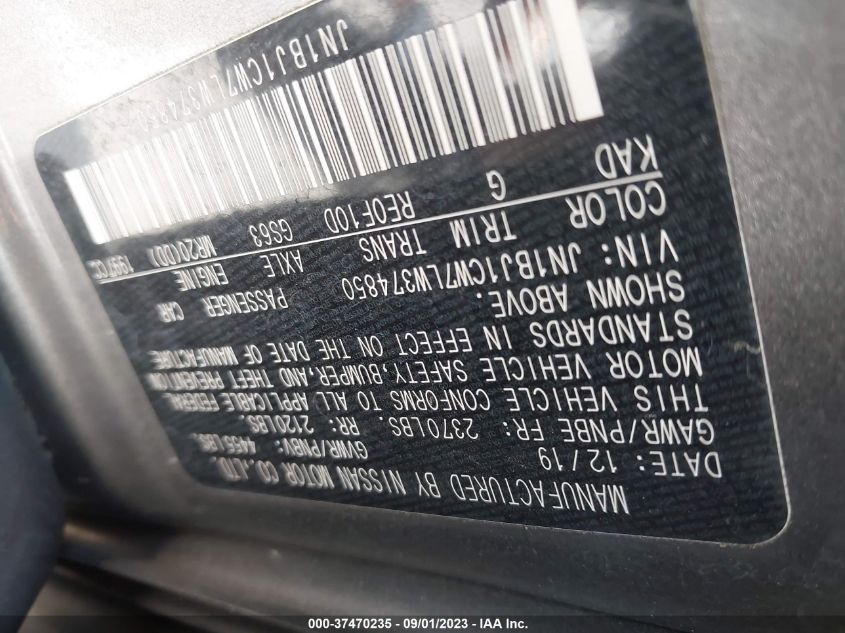 2020 NISSAN ROGUE SPORT S - JN1BJ1CW7LW374850