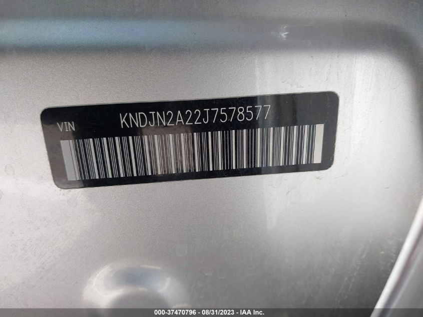 2018 KIA SOUL BASE - KNDJN2A22J7578577