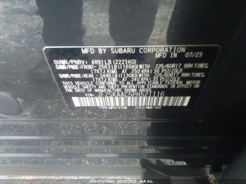 2023 SUBARU FORESTER - JF2SKAAC5PH521116