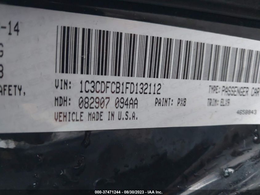 2015 DODGE DART LIMITED - 1C3CDFCB1FD132112
