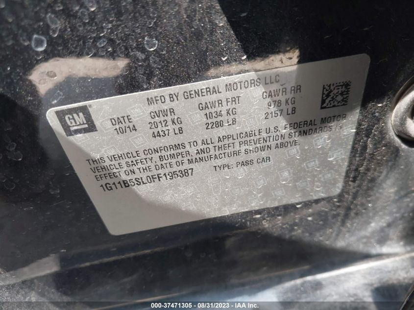 2015 CHEVROLET MALIBU LS - 1G11B5SL0FF195387