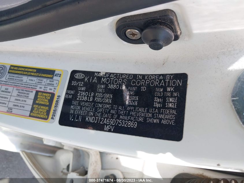 2013 KIA SOUL + - KNDJT2A69D7532869