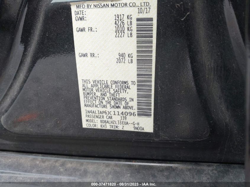 2018 NISSAN ALTIMA 2.5 SR - 1N4AL3AP6JC114096