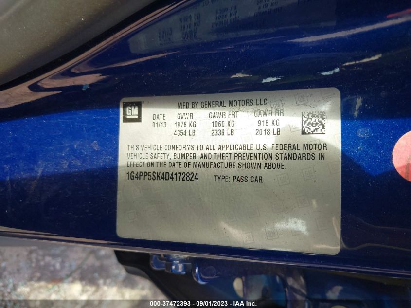 2013 BUICK VERANO - 1G4PP5SK4D4172824