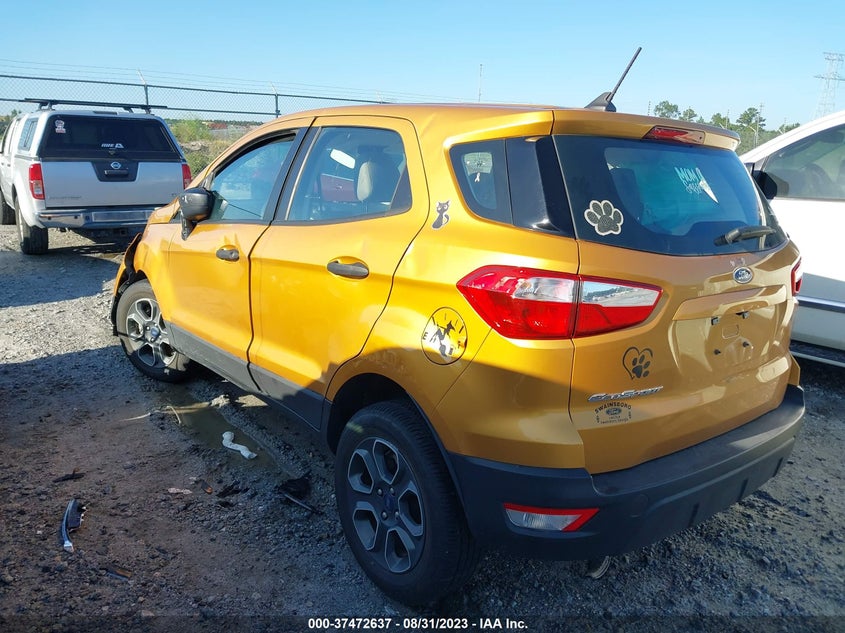 VIN MAJ3S2FE1MC439904 2021 FORD ECOSPORT S