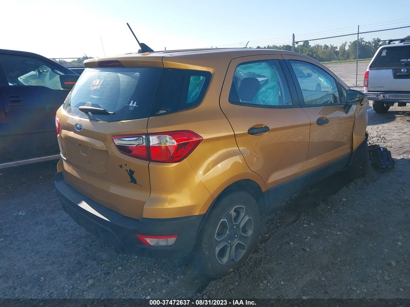 VIN MAJ3S2FE1MC439904 2021 FORD ECOSPORT S