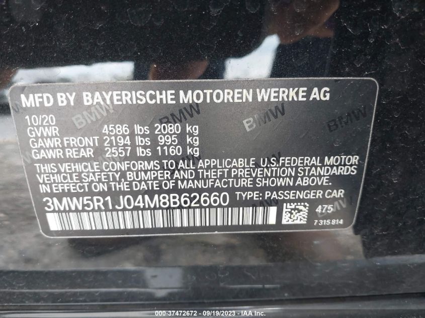 3MW5R1J04M8B62660 BMW 330i   9