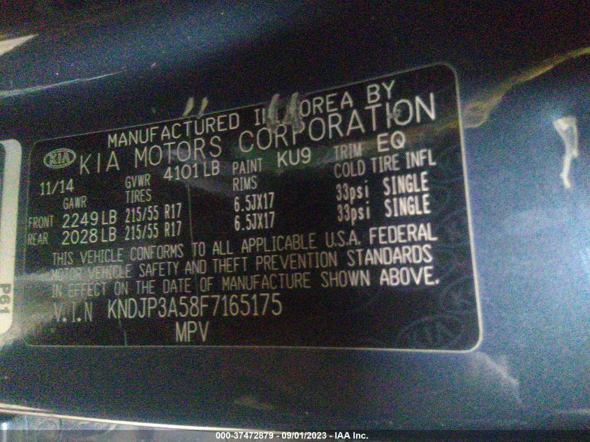 2015 KIA SOUL + - KNDJP3A58F7165175