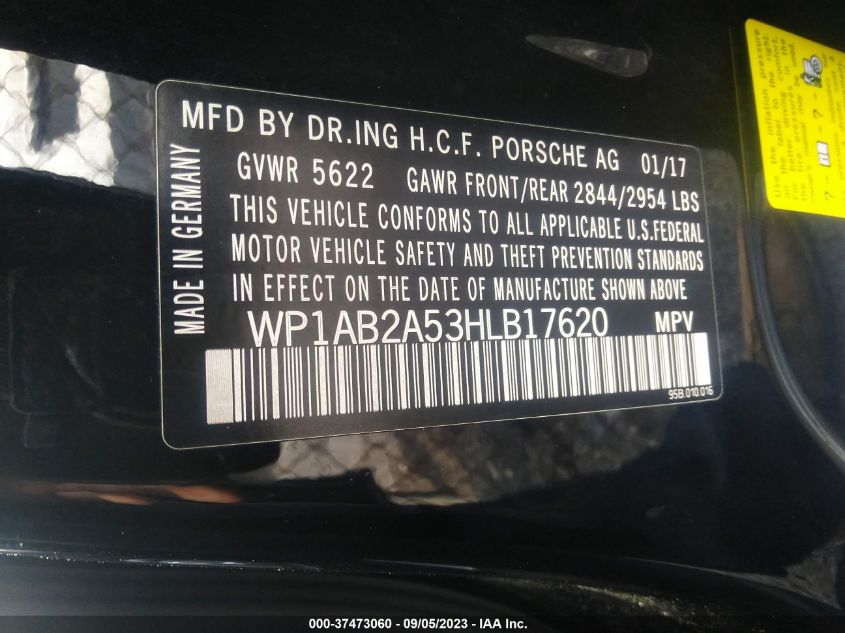 2017 PORSCHE MACAN S - WP1AB2A53HLB17620