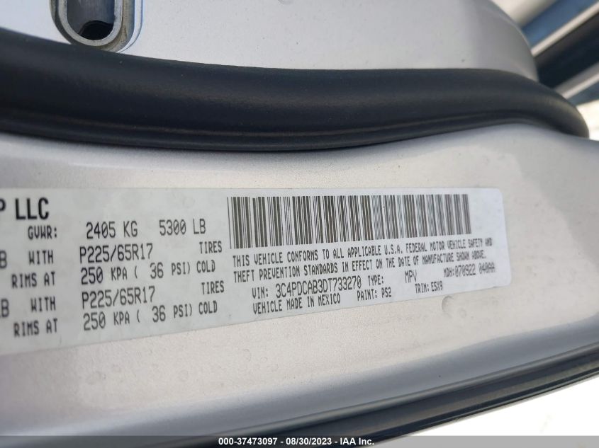 2013 DODGE JOURNEY AMERICAN VALUE PKG - 3C4PDCAB3DT733270