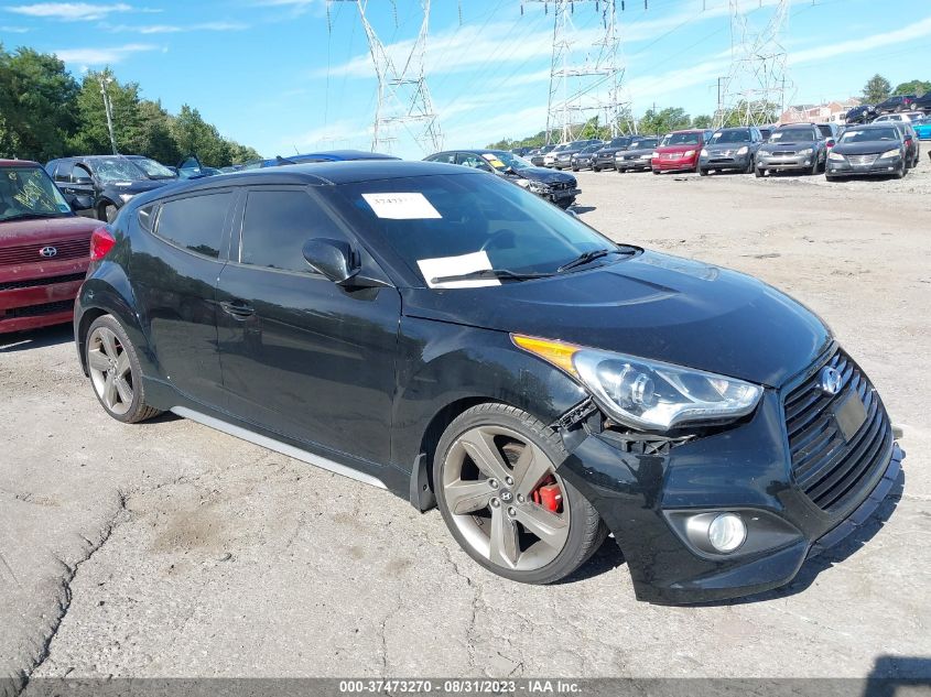 2013 HYUNDAI VELOSTER TURBO W/BLACK INT - KMHTC6AE8DU161286