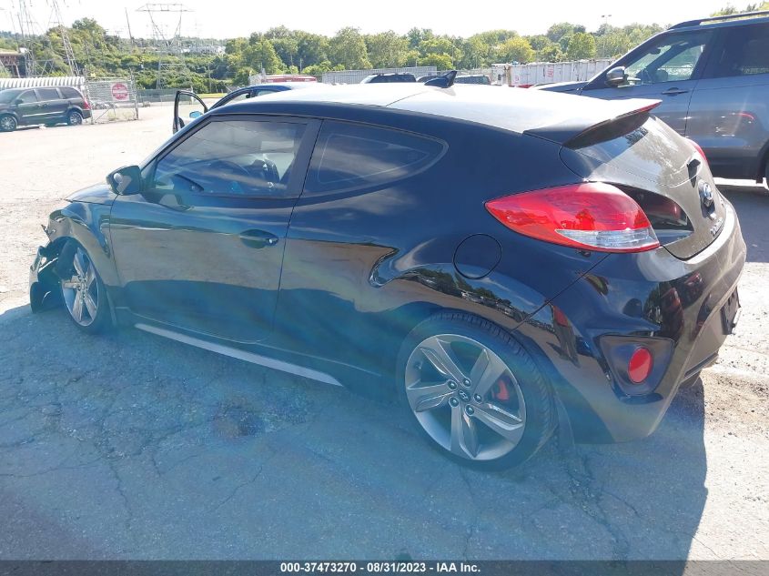2013 HYUNDAI VELOSTER TURBO W/BLACK INT - KMHTC6AE8DU161286