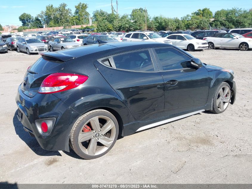 2013 HYUNDAI VELOSTER TURBO W/BLACK INT - KMHTC6AE8DU161286