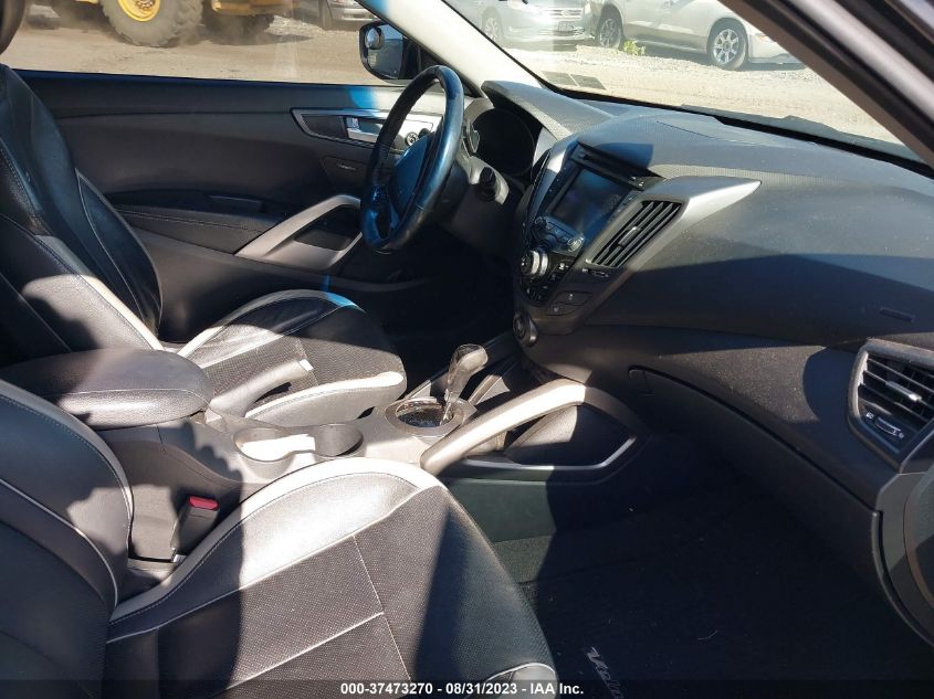 2013 HYUNDAI VELOSTER TURBO W/BLACK INT - KMHTC6AE8DU161286