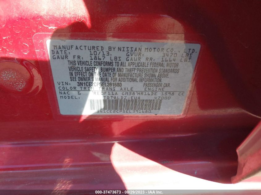 2014 NISSAN VERSA NOTE SV - 3N1CE2CP5EL391680