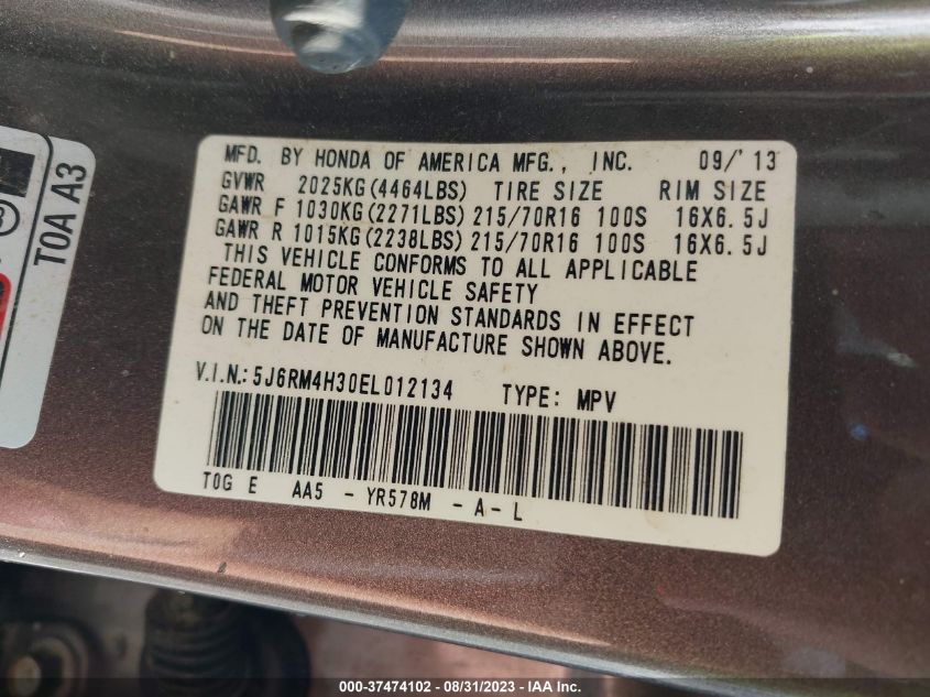 2014 HONDA CR-V LX - 5J6RM4H30EL012134