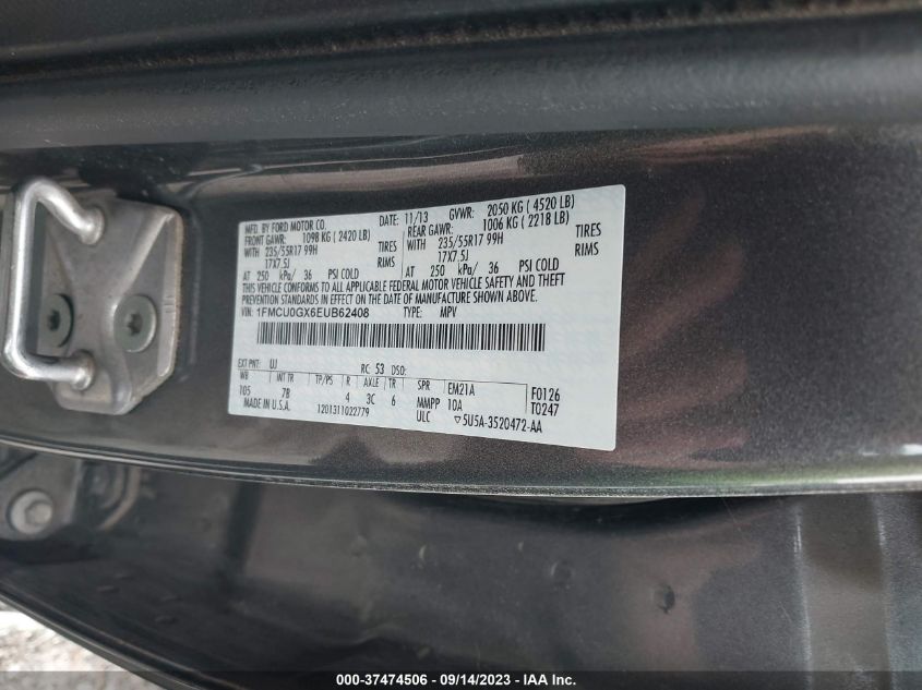 2014 FORD ESCAPE SE - 1FMCU0GX6EUB62408